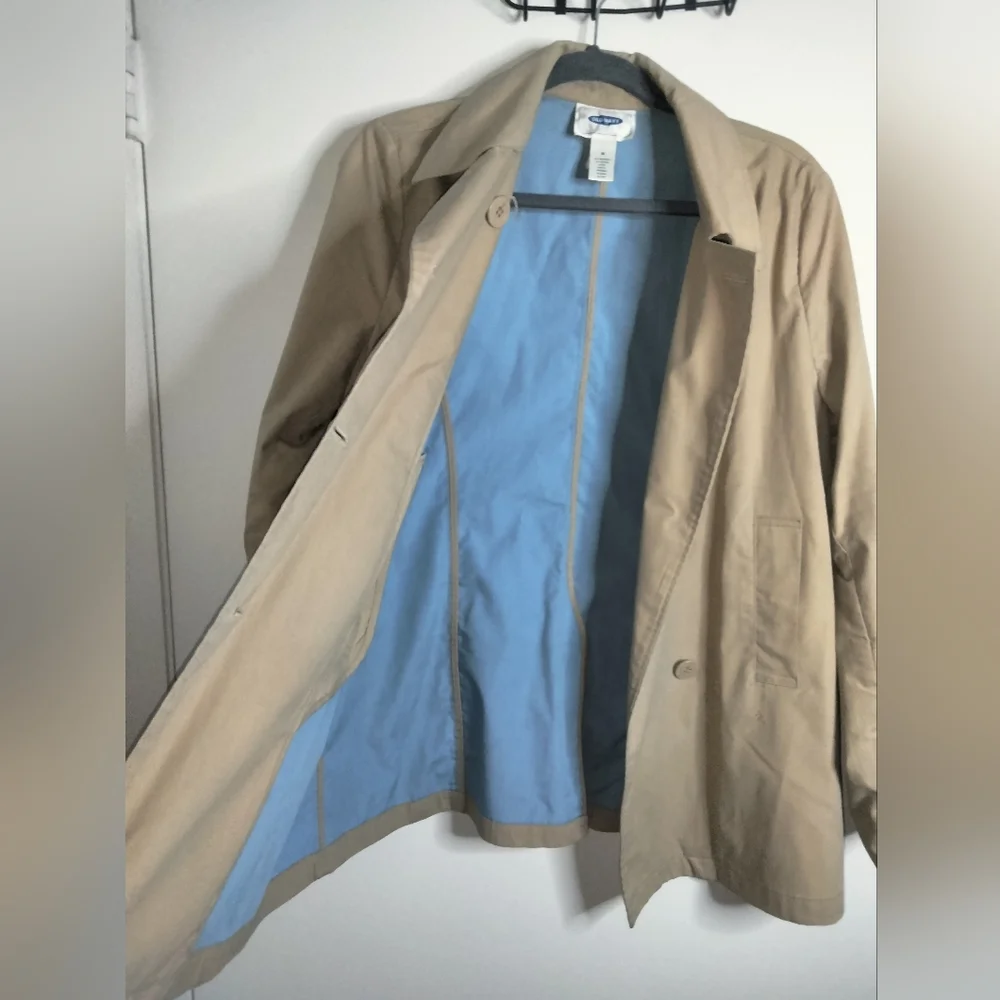 Old Navy (Size M) Khaki Lightweight Double-breasted Button Casual Peacoat